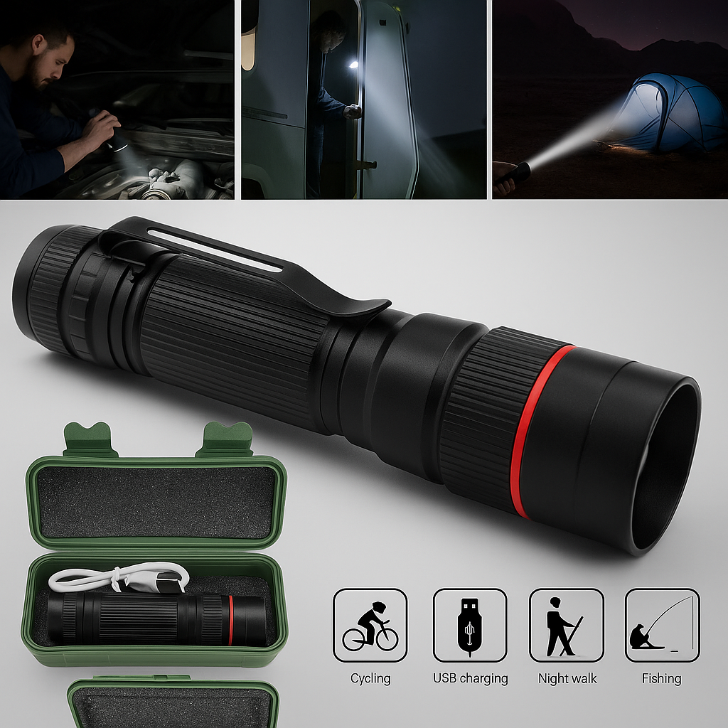 🔦 Lampe de Poche à Lumière Puissante – Éclairez comme jamais auparavant-UFB